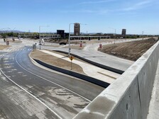 A view of part of the new I-10 Diverging Diamond Interchange at Watson Road in Buckeye (ADOT photo)