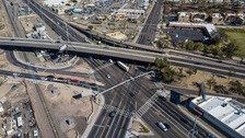 Looking down at the Grand Avenue intersection with 35th Avenue, Indian School Road (ADOT file photo)