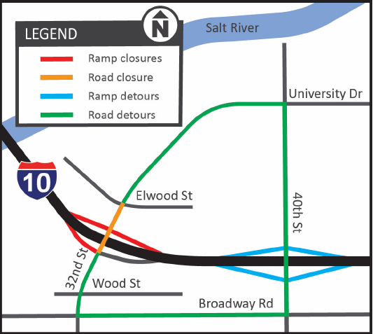 Plan for the long-term closure of the eastbound Interstate 10 off-ramp ...