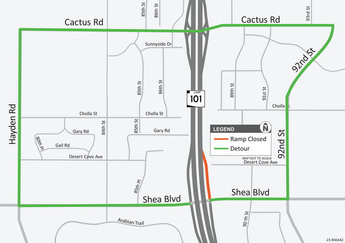 Northbound Loop 101 on-ramp at Shea Boulevard to be closed for 60 days ...