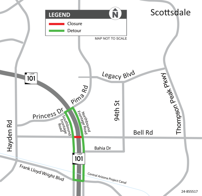 Nightly Closures Of Bell Road At Loop 101 Planned April 29 May 2