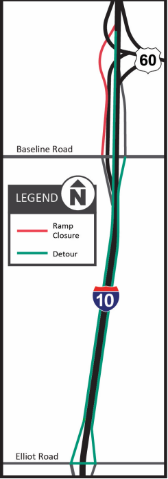 Plan for the long-term closure of the eastbound Interstate 10 off-ramp ...