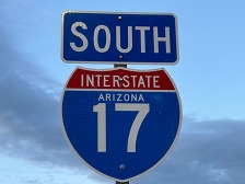 I-17 South Shield Sign Near Jomax Road in north Phoenix (ADOT file photo May 2024)