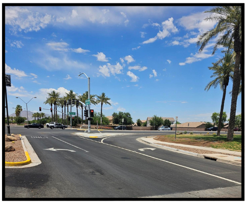 westbound Lakeview Drive left and right turn lanes