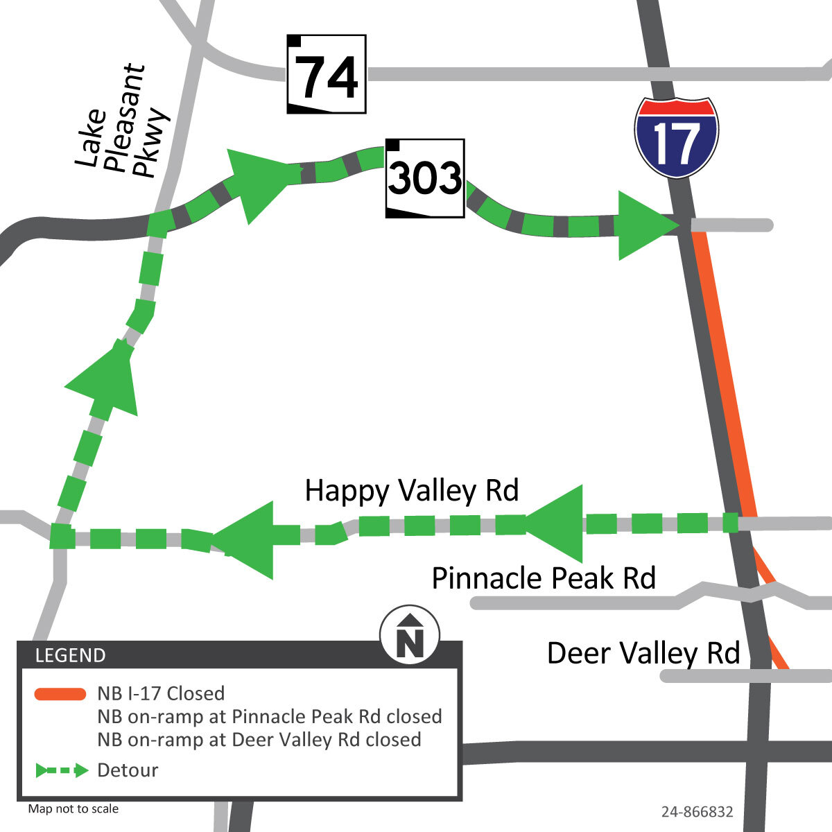 Northbound I-17 to be closed between Happy Valley Road and Loop 303 Aug ...