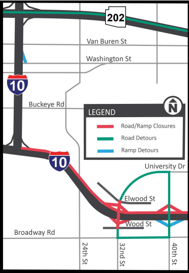 32nd Street closure map 9.13