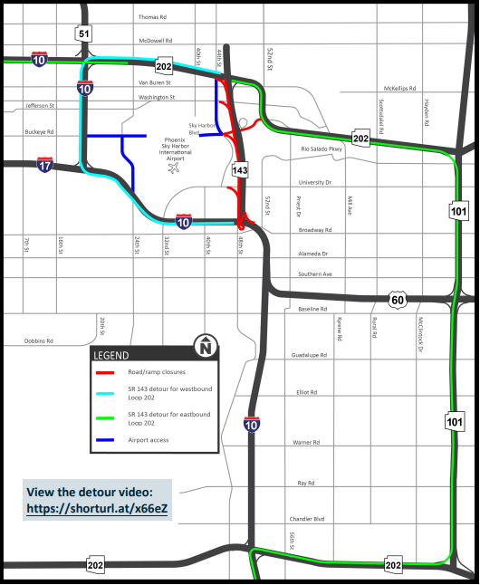 Southbound 143 closure map
