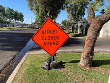 Street Closed sign