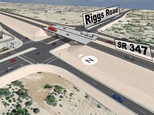 Future SR 347 interchange at Riggs Road (ADOT rendering Feb. 2025)