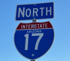 Northbound I-17 Shield Sign (near Jomax Road in north Phoenix) - ADOT File Photo 2024