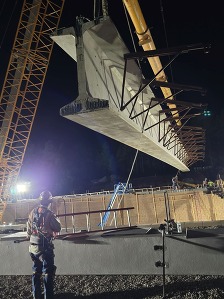 Girder installation for I-17 wildlife overpass (ADOT file photo)
