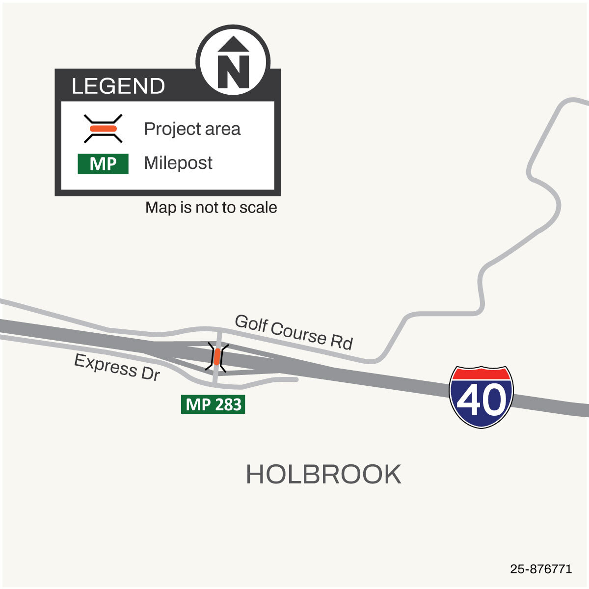 I-40 Perkins Valley Rd Bridge map