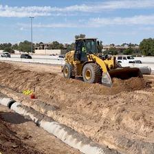 Loop 202 (Santan Freeway) work zone in the Southeast Valley (ADOT file photo)