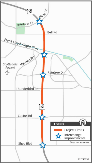 Loop 101 project area map