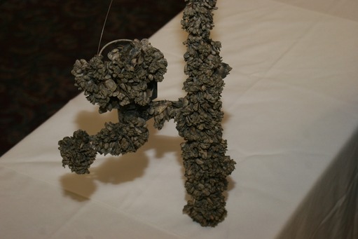 Quaggas attached to fishing pole horizontal