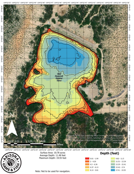 Cluff Pond map