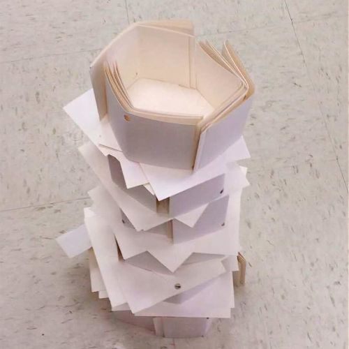 Tower Made of Index Cards on White Floor