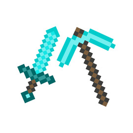 Pixel pickaxe, sword