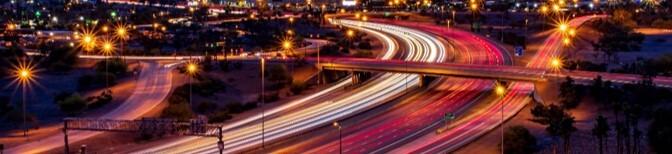 Roadway at night