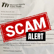 Public Health Letter Scam Alert