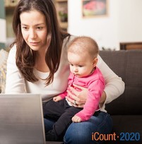 Census Mom on laptop
