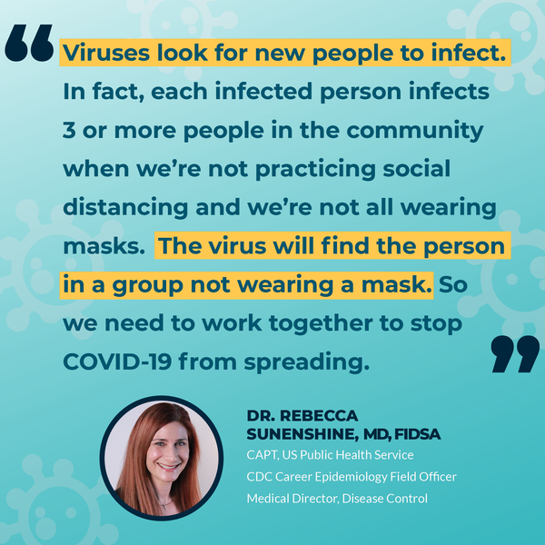 Dr. Sunenshine Quote on the Virus Finding the Unmasked