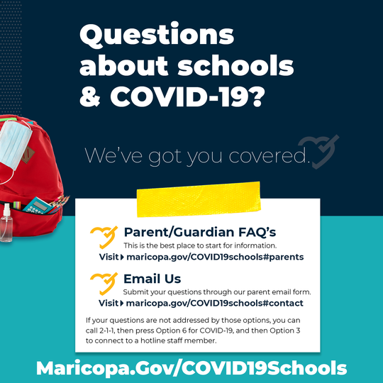 Questions about schools and COVID-19? 