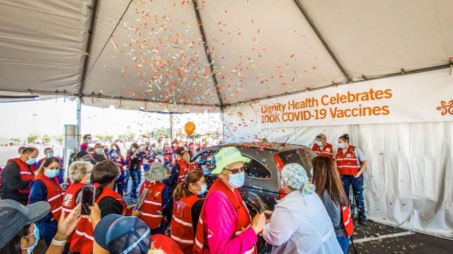 100,000th Vaccine at Chandler-Gilbert Community College