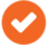 orange checkmark icon 