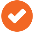 orange checkmark icon 