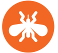 orange mosquito west nile virus pest bug insect icon