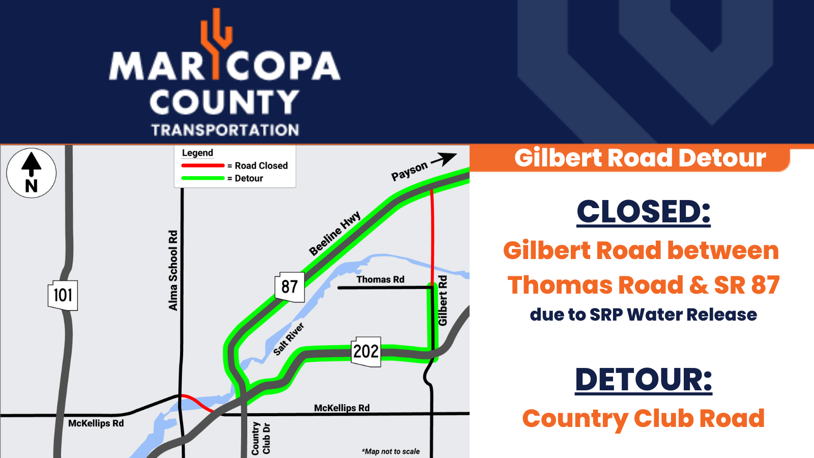 CLOSED Gilbert Rd. between Thomas & SR 87