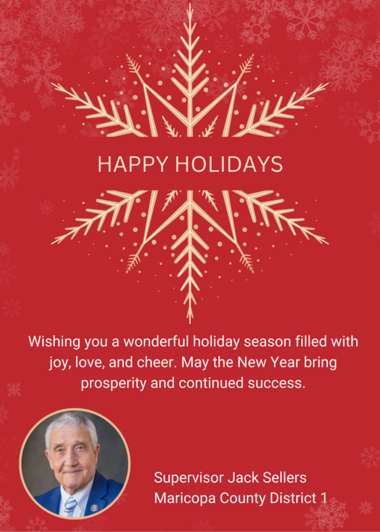 Happy Holidays from Supervisor Jack Sellers