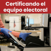 Spanish certifying election equipment