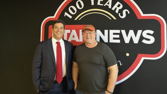 Supervisor Galvin and Mike Broomhead