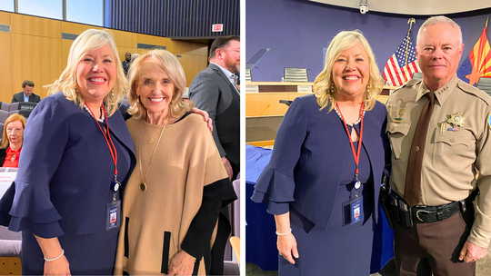 Supervisor Lesko with Governor Jan Brewer and Sheriff Sheridan