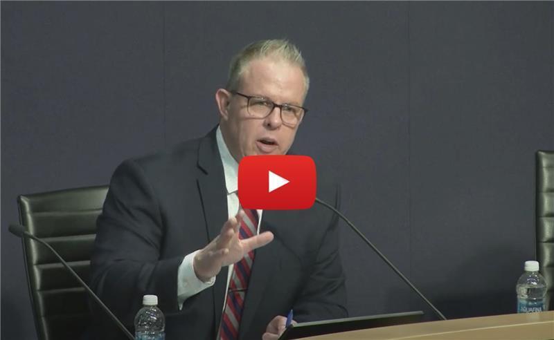 Supervisor Stewart at Board Meeting