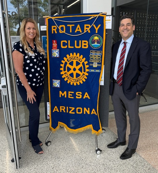 Thank you Sally Harrison for inviting me to speak with Mesa Rotary!