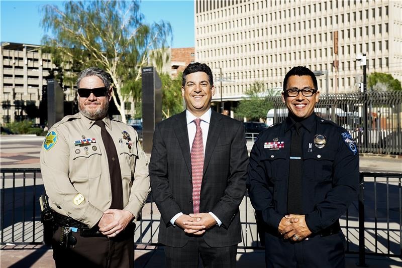 Thank you, Lt. Ryan Neville (left) and Detective Robert Lopez (right) of the Tempe Police Department for speaking at our Veterans Day Ceremony!