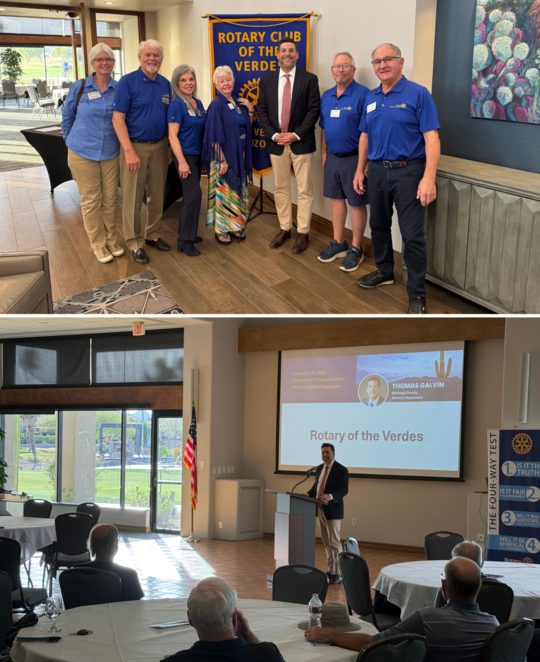 It was a pleasure to speak with the Rotary of the Verdes!
