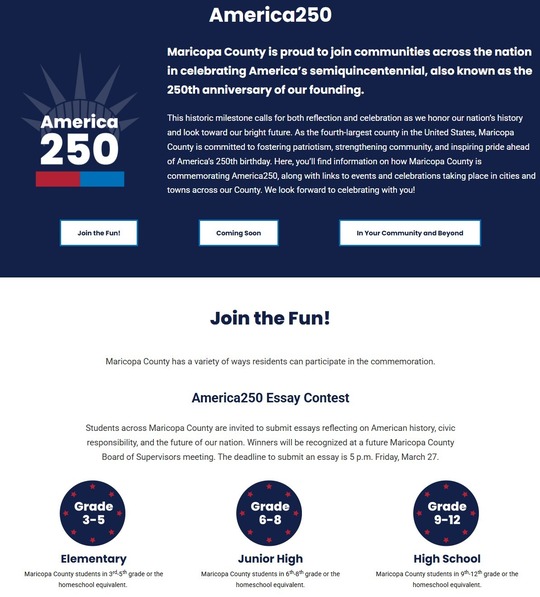 Learn more about how Maricopa County is celebrating America250!