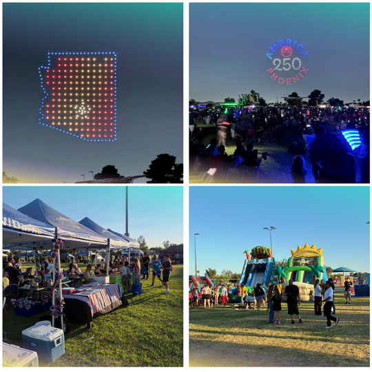 Pictures of After Dark in the Park Drone Event
