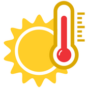Sun and thermometer