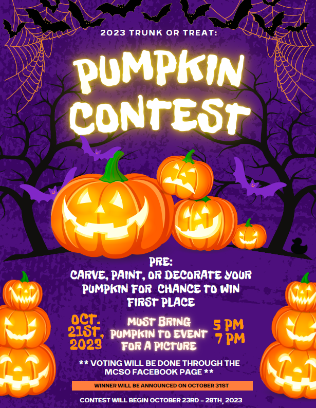 MCSO Family Trunk or Treat: Pumpkin Contest