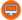 branded laptop icon - orange and blue