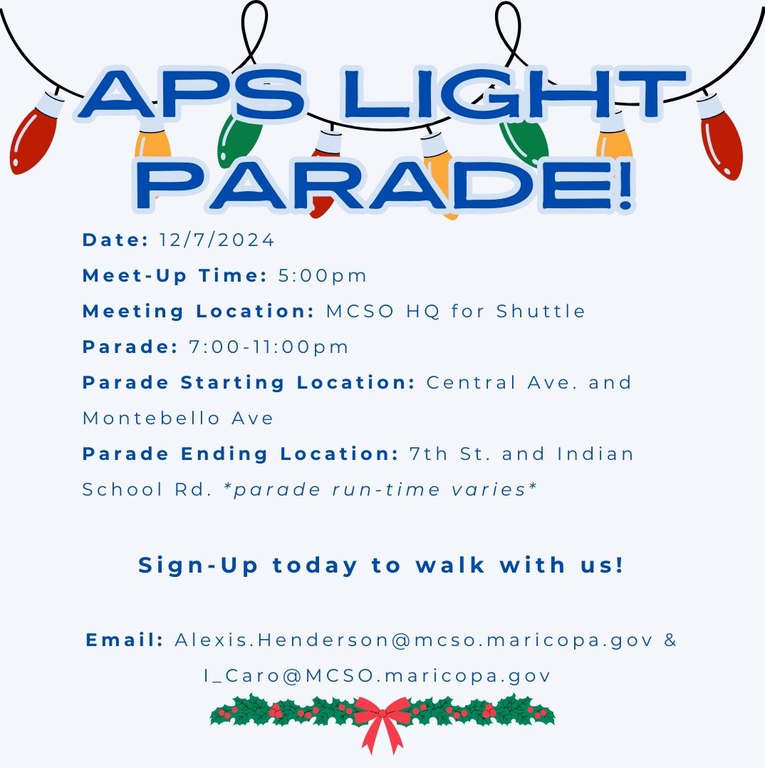 JOIN US for the APS Light Parade