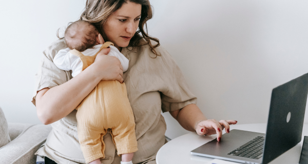 woman with infant child