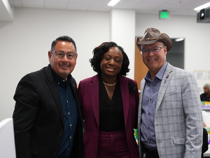 MLK Unity Luncheon 2025 - Supervisor Gallardo and speakers Kesha Hodge Washington and Eddie Cook