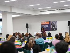 MLK Unity Luncheon 2025 - crowd listening to guest Kesha Hodge Washington