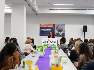 MLK Unity Luncheon 2025 - crowd listening to Assistant County Manager Blanca Caballero